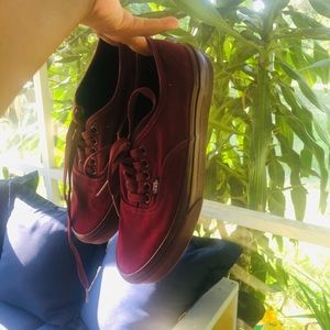 Easy slip on Burgundy Vans!!